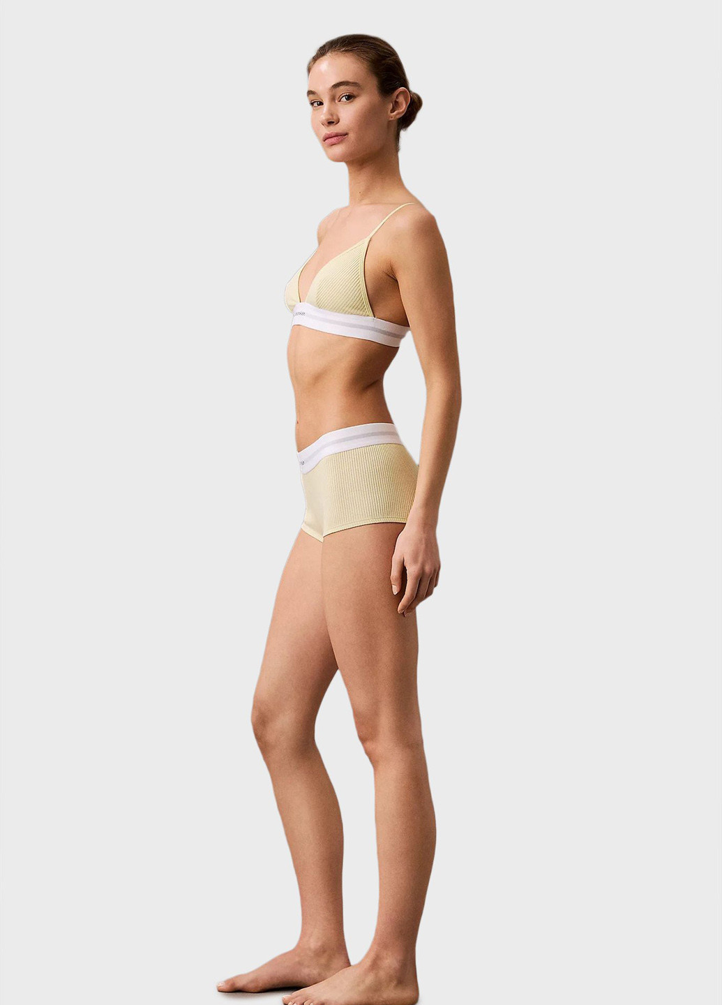 Жовтий тріенджел бюстгальтер Calvin Klein без кісточок бавовна