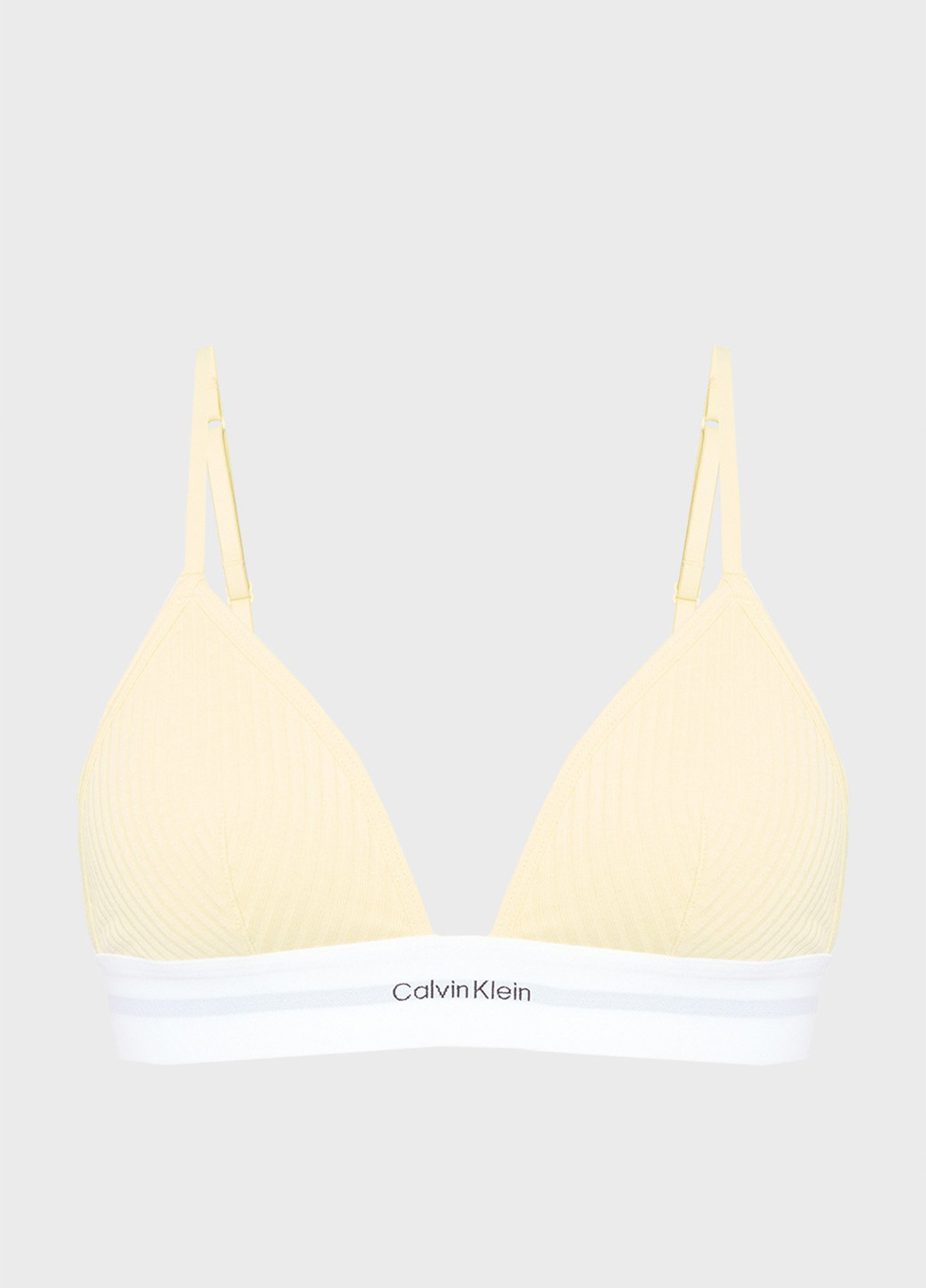 Жовтий тріенджел бюстгальтер Calvin Klein без кісточок бавовна