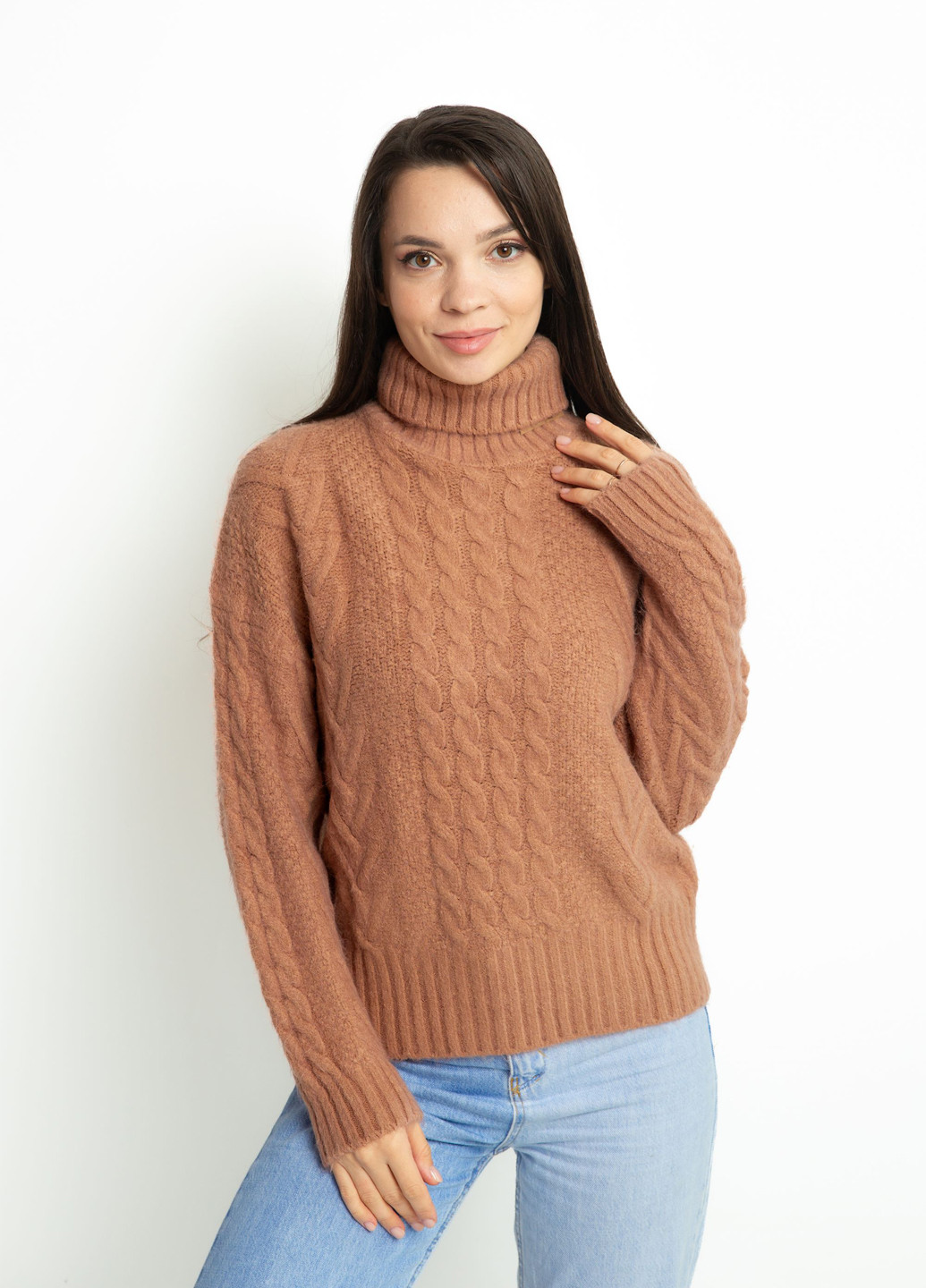 Світло-коричневий демісезонний светр Time of Style