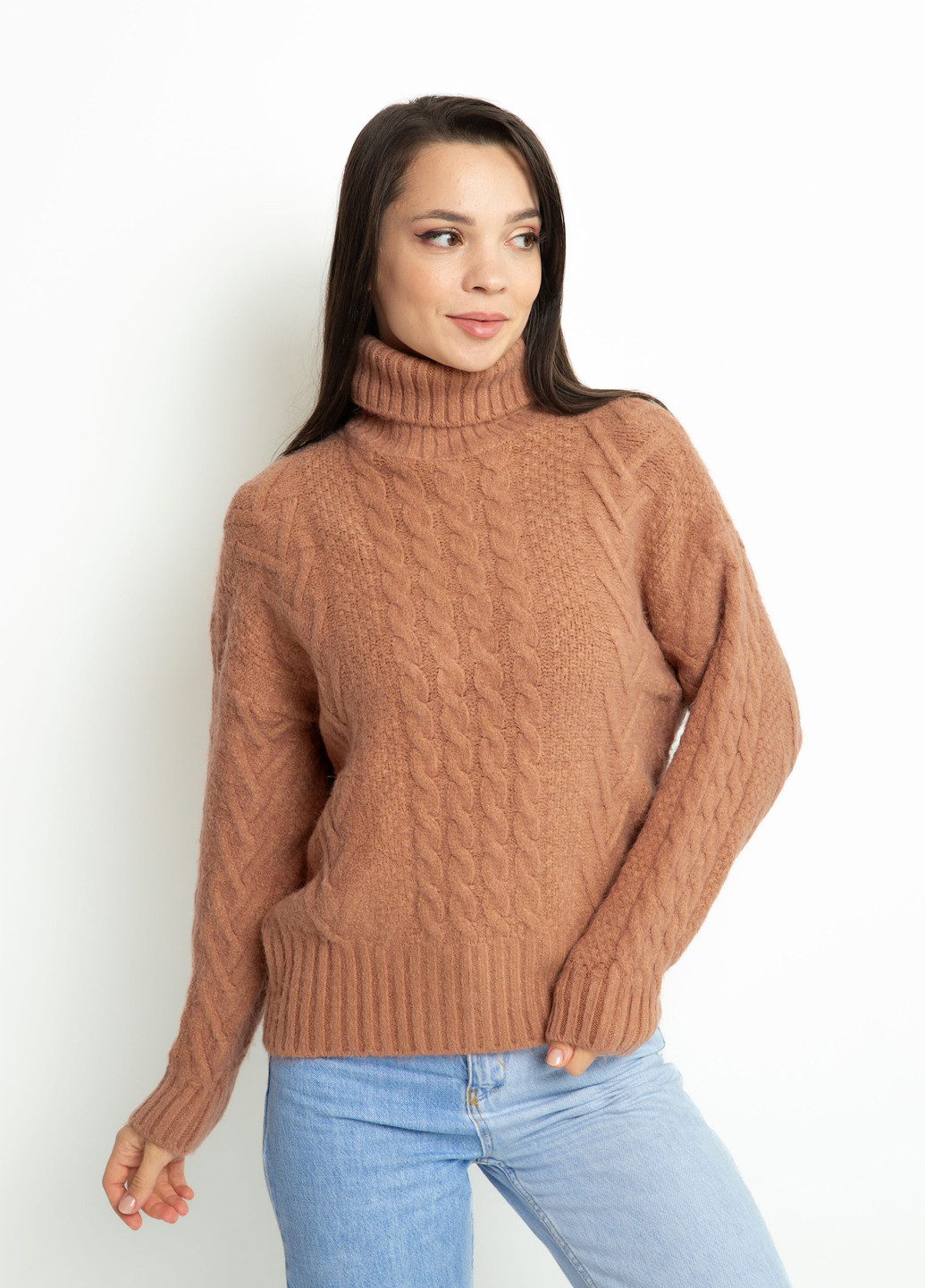 Світло-коричневий демісезонний светр Time of Style