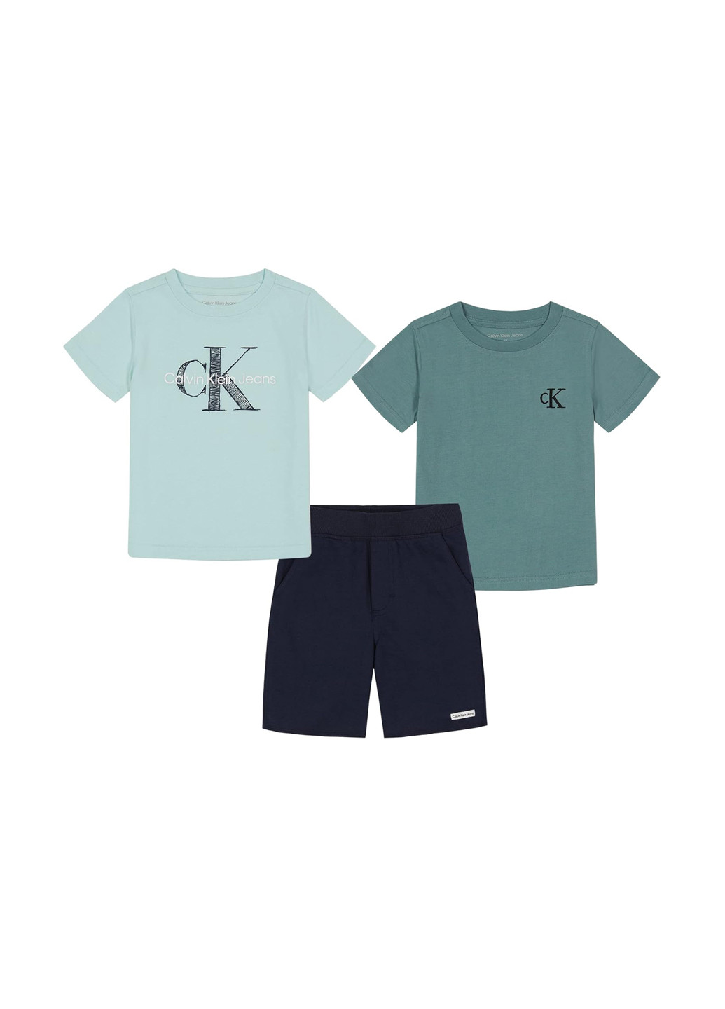 Комбинированный летний комплект (футболка (2 шт.), шорты) Calvin Klein