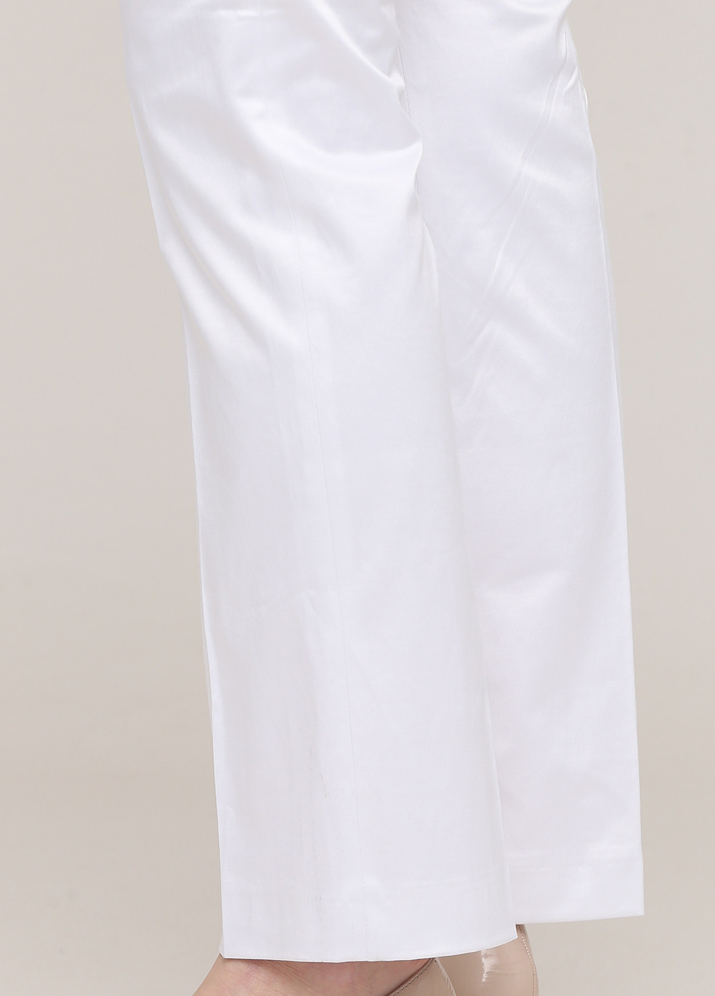 Белые кэжуал демисезонные прямые брюки Heine