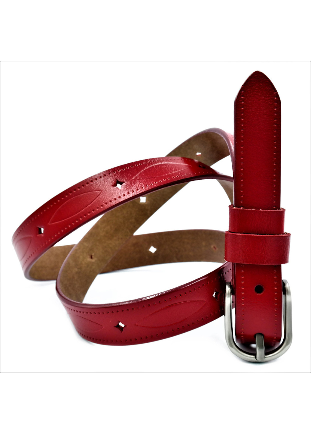 Жіночий шкіряний ремінь 115х2,5 см Weatro (252416151)