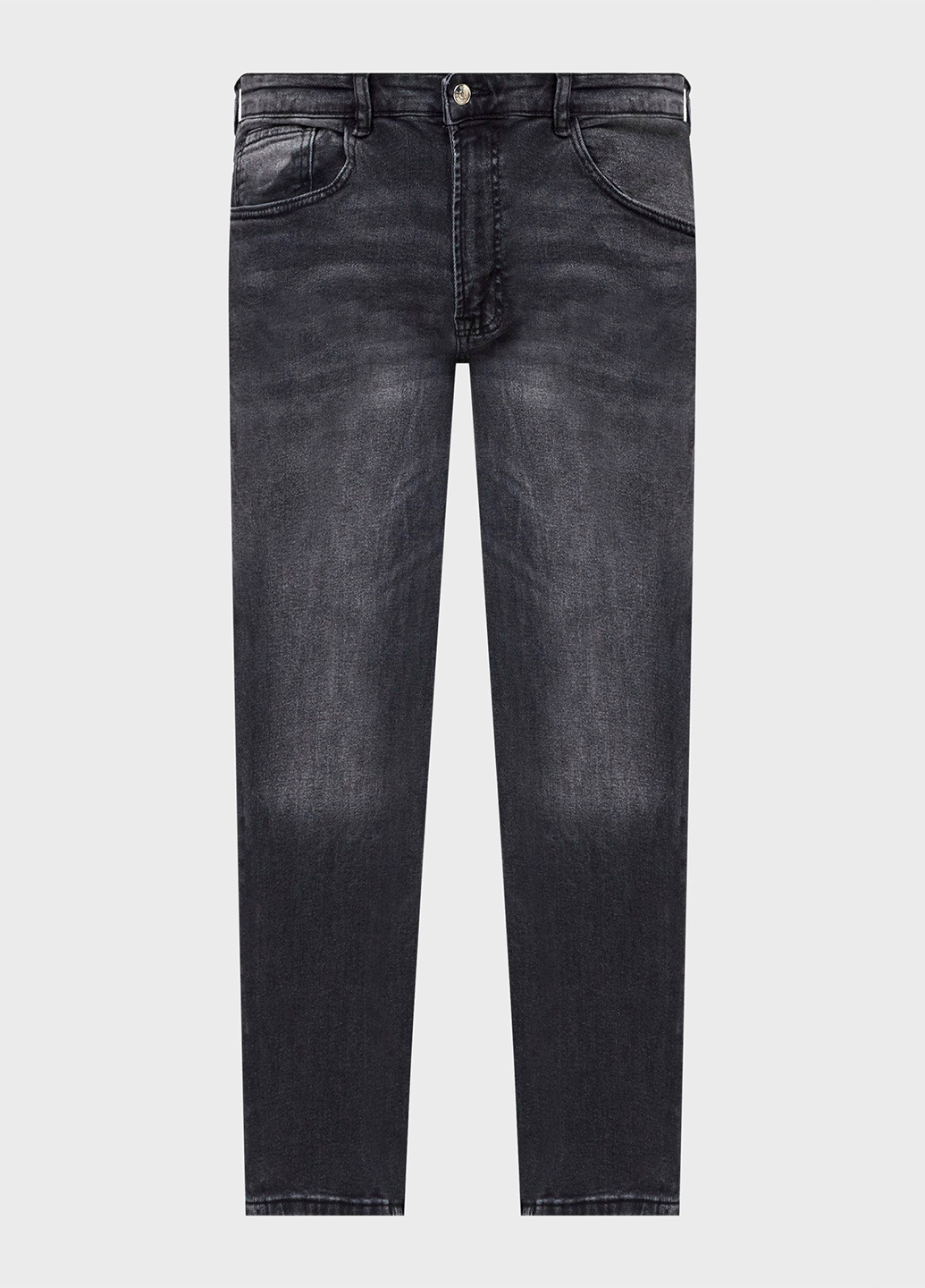Черные демисезонные прямые джинсы Denim Project
