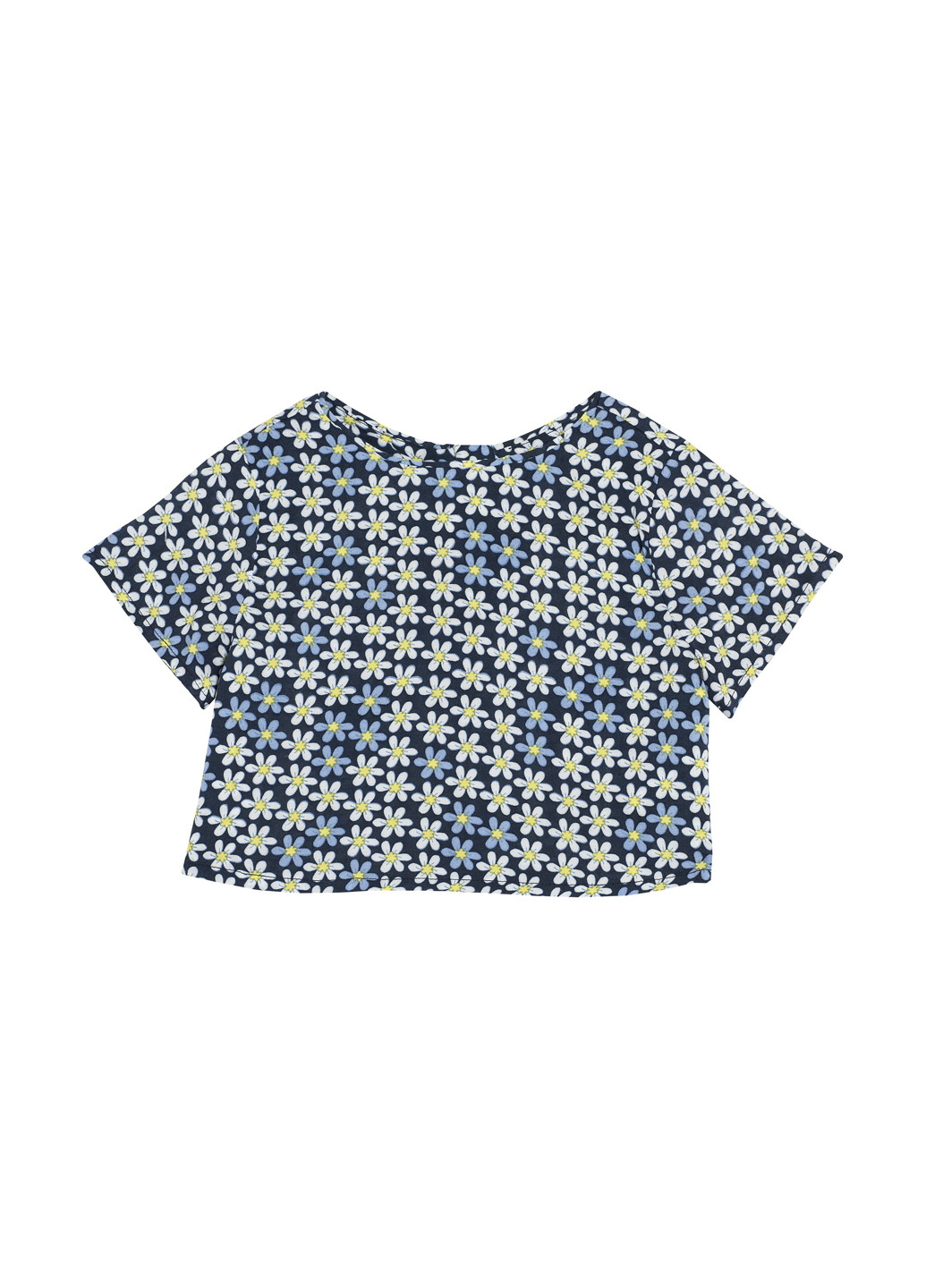 Синяя цветочной расцветки блузка Chicco летняя