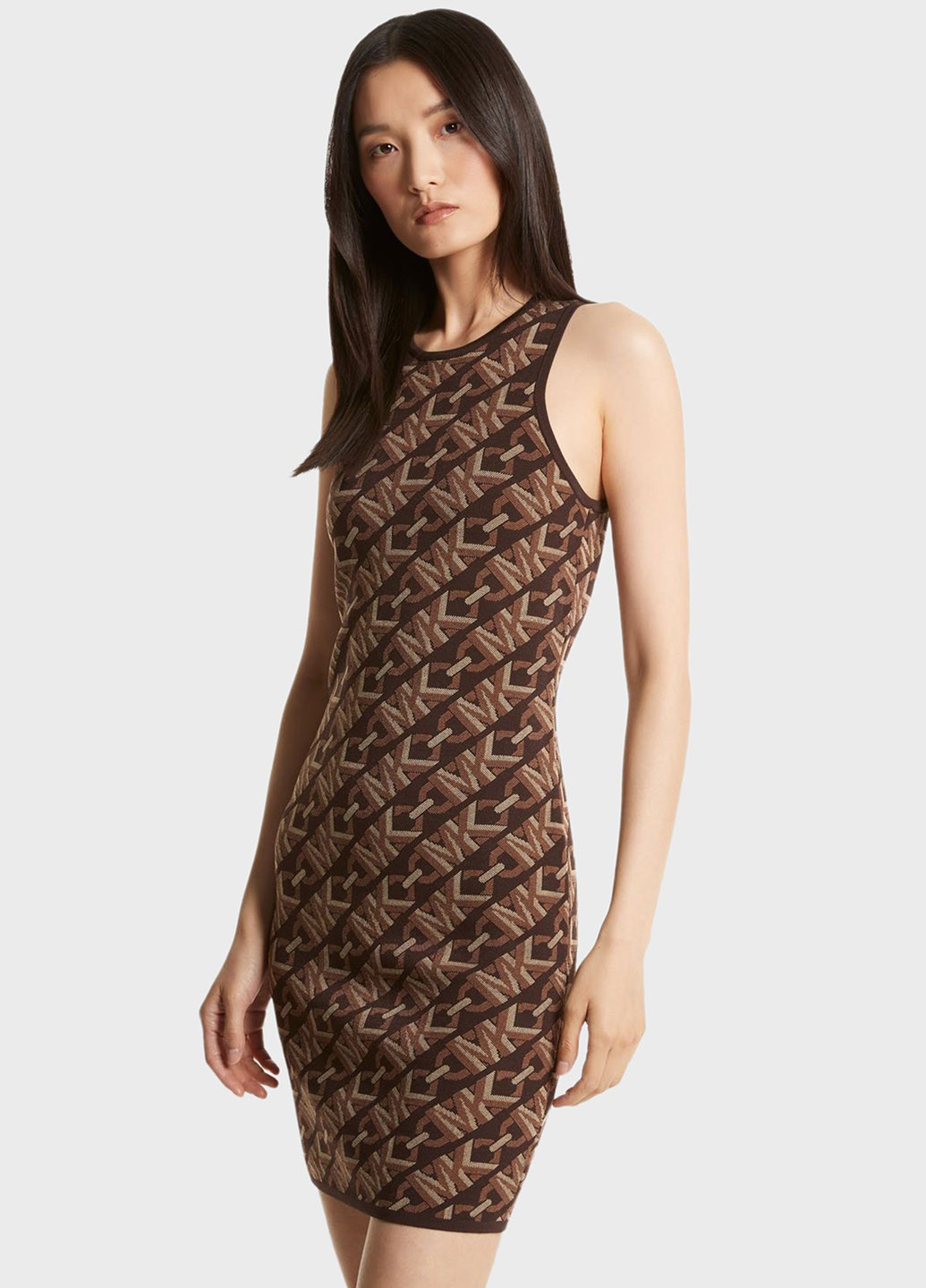 Коричнева кежуал сукня сукня-майка Michael Kors з логотипом