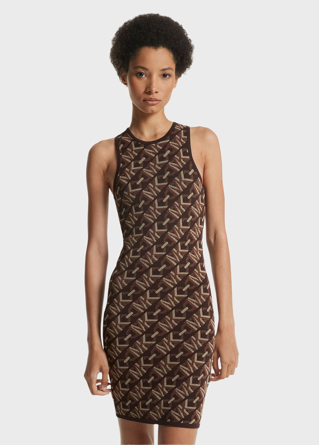 Коричнева кежуал сукня сукня-майка Michael Kors з логотипом