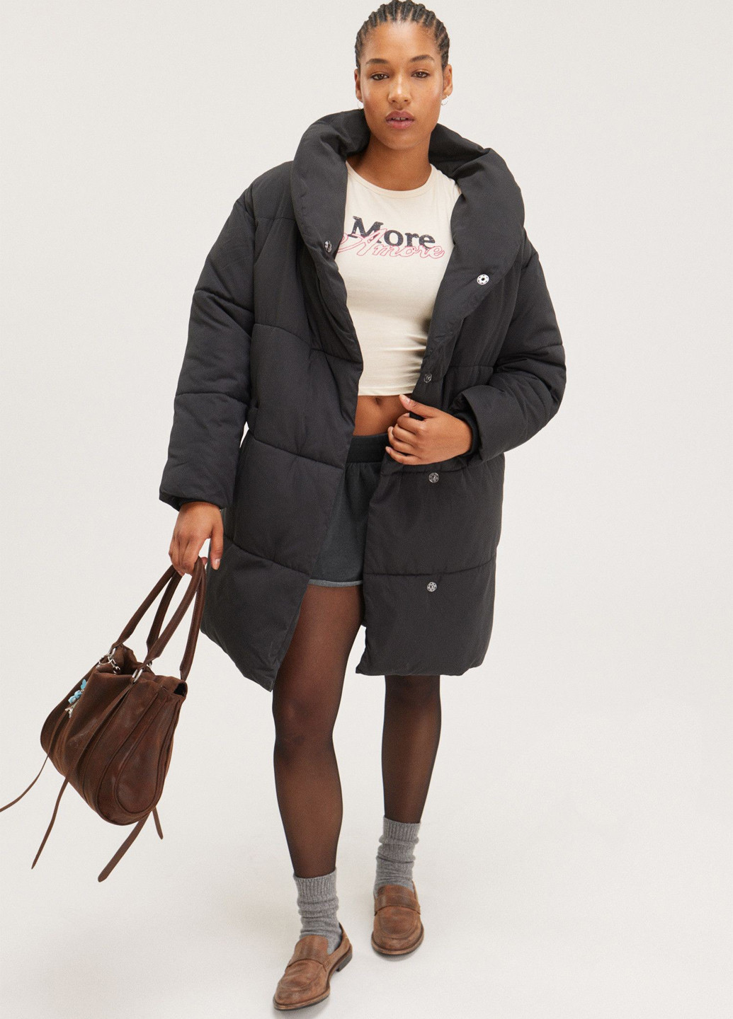 Чорна демісезонна куртка Monki
