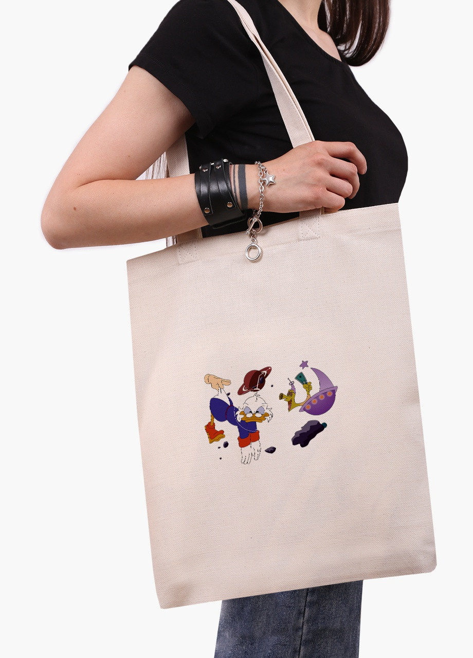 Эко сумка шоппер белая Скрудж Макдак Утиные истории (Scrooge McDuck) (9227-2025-WT) Еко сумка шоппер біла 41*35 см MobiPrint (215952292)