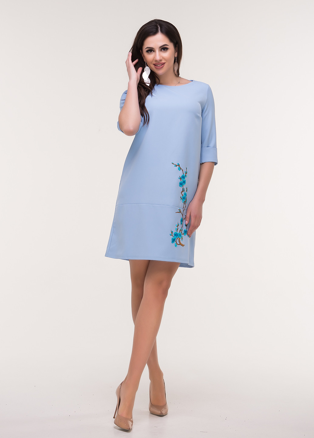 Голубое кэжуал платье Ravol