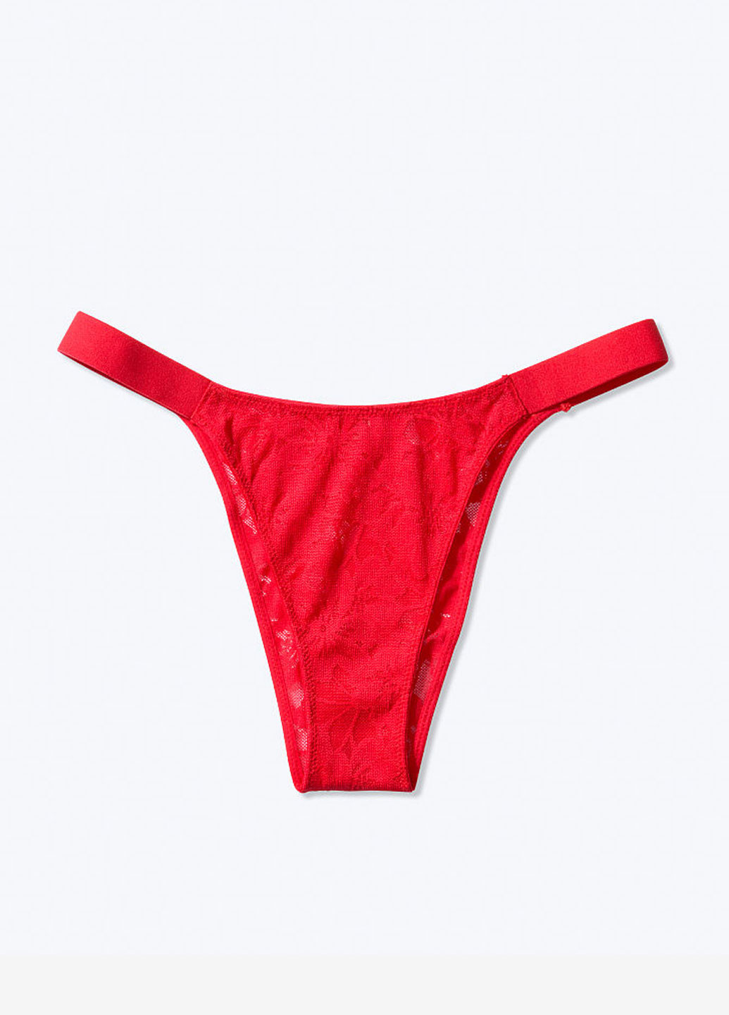 Трусики Victoria's Secret бикини однотонные красные повседневные полиамид
