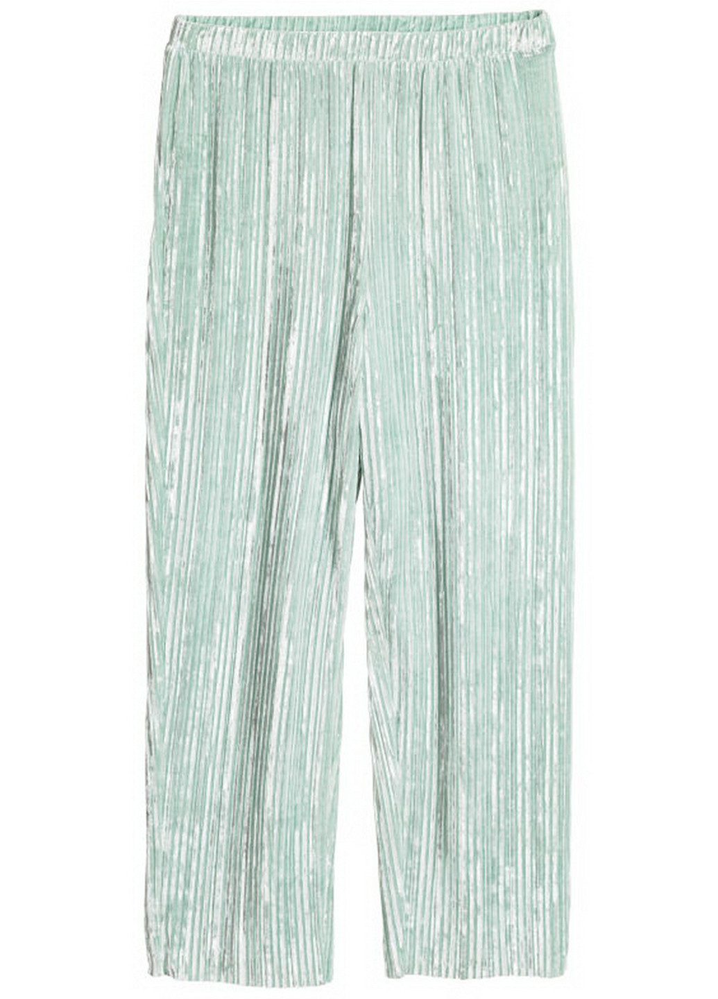 Фисташковые кэжуал летние прямые брюки H&M