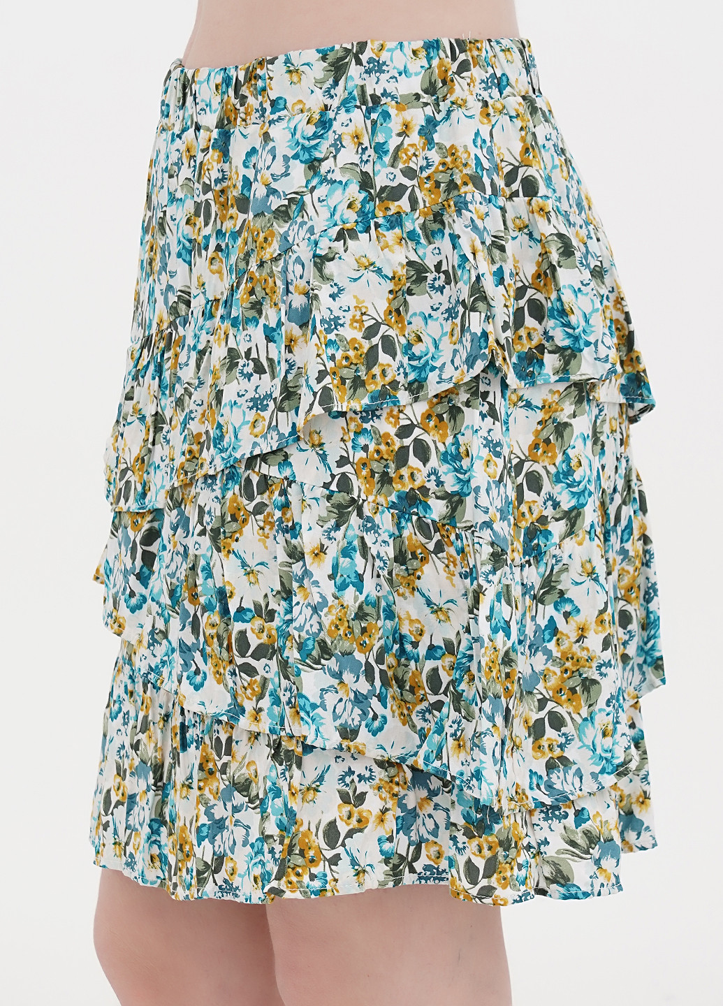 Белая кэжуал цветочной расцветки юбка Orsay клешированная