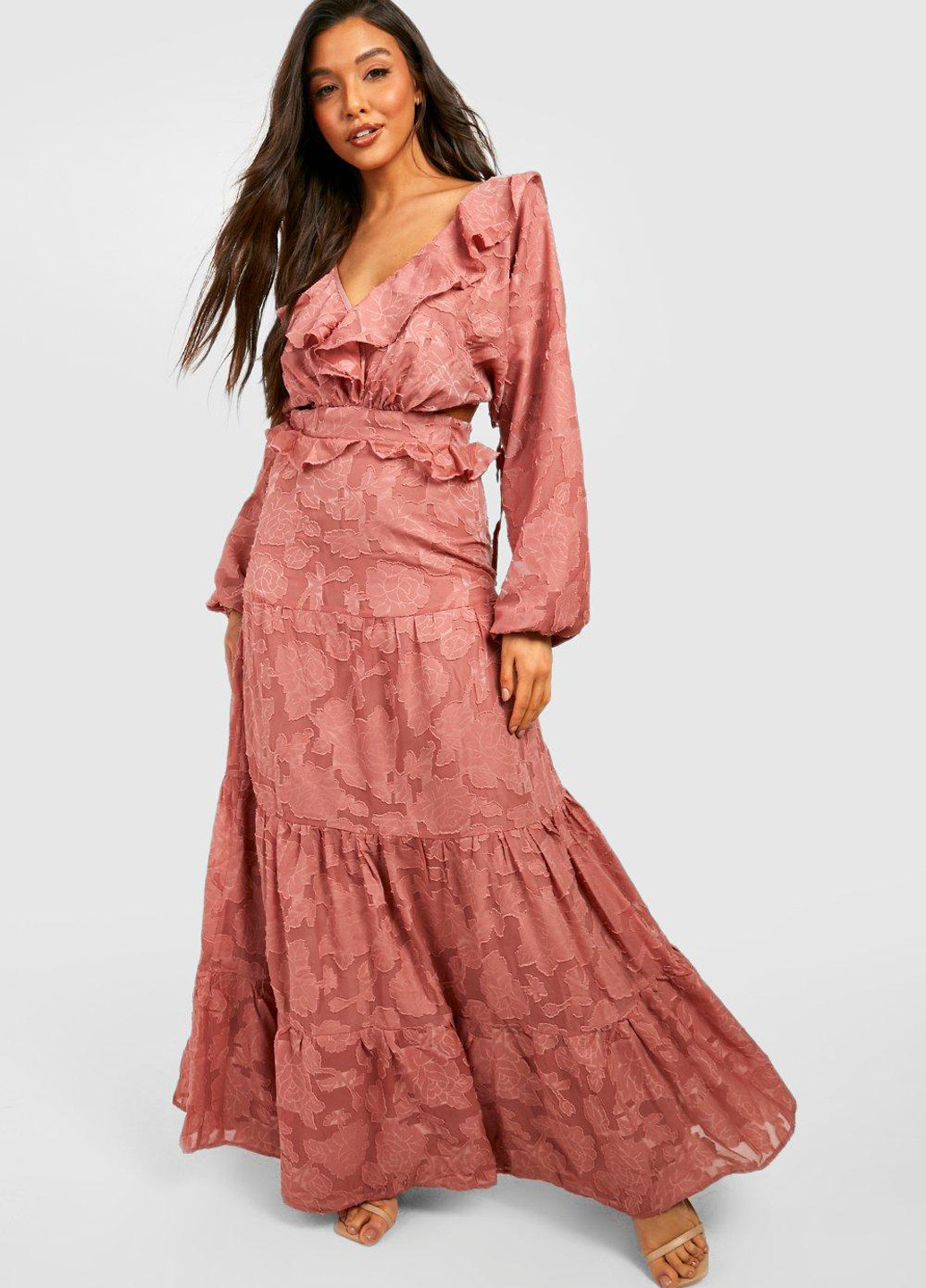 Рожева кежуал сукня з відкритою спиною Boohoo з квітковим принтом