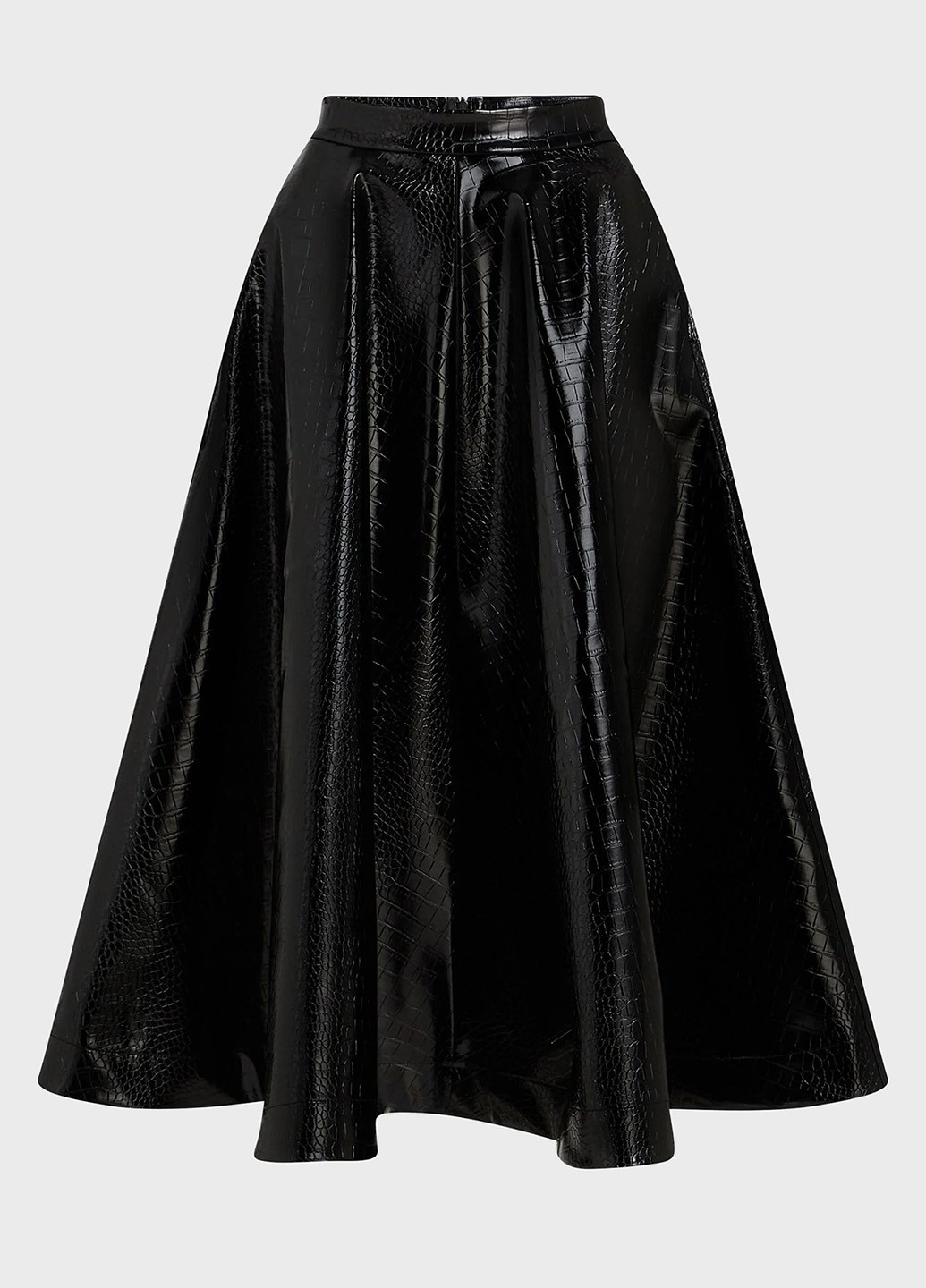 Черная кэжуал, вечерний однотонная юбка Karl Lagerfeld клешированная