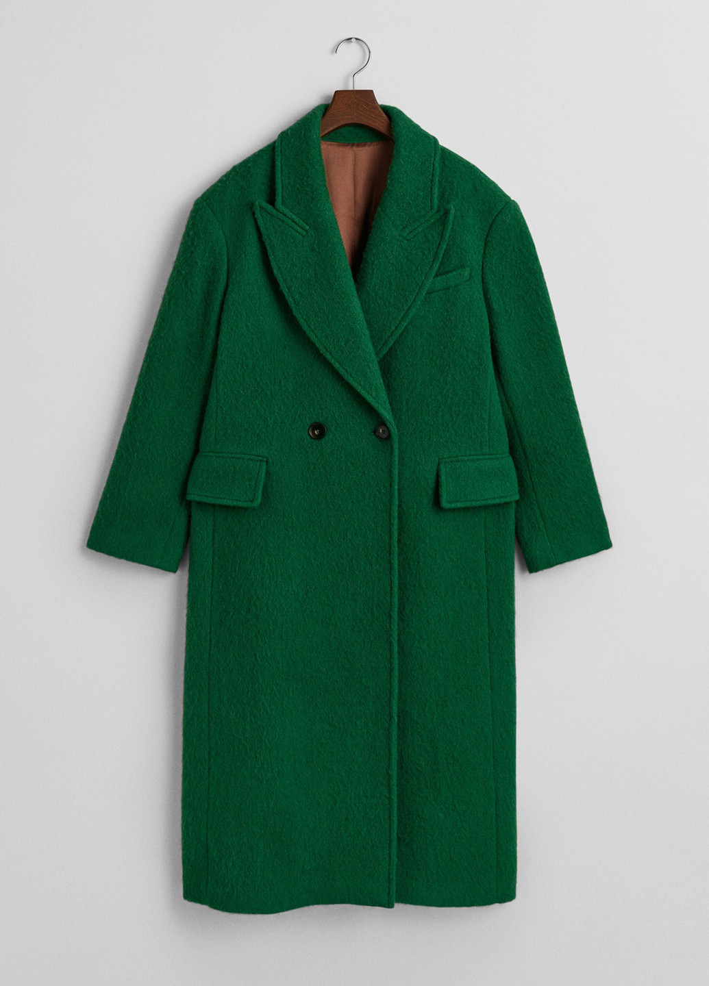 Зеленое демисезонное Пальто двубортное Gant