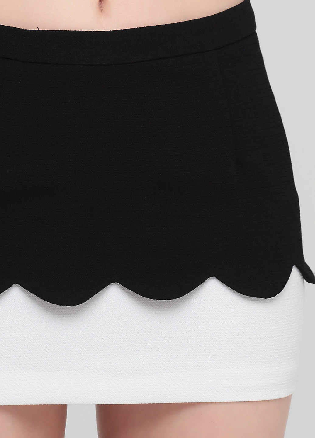 Черно-белая кэжуал однотонная юбка Only