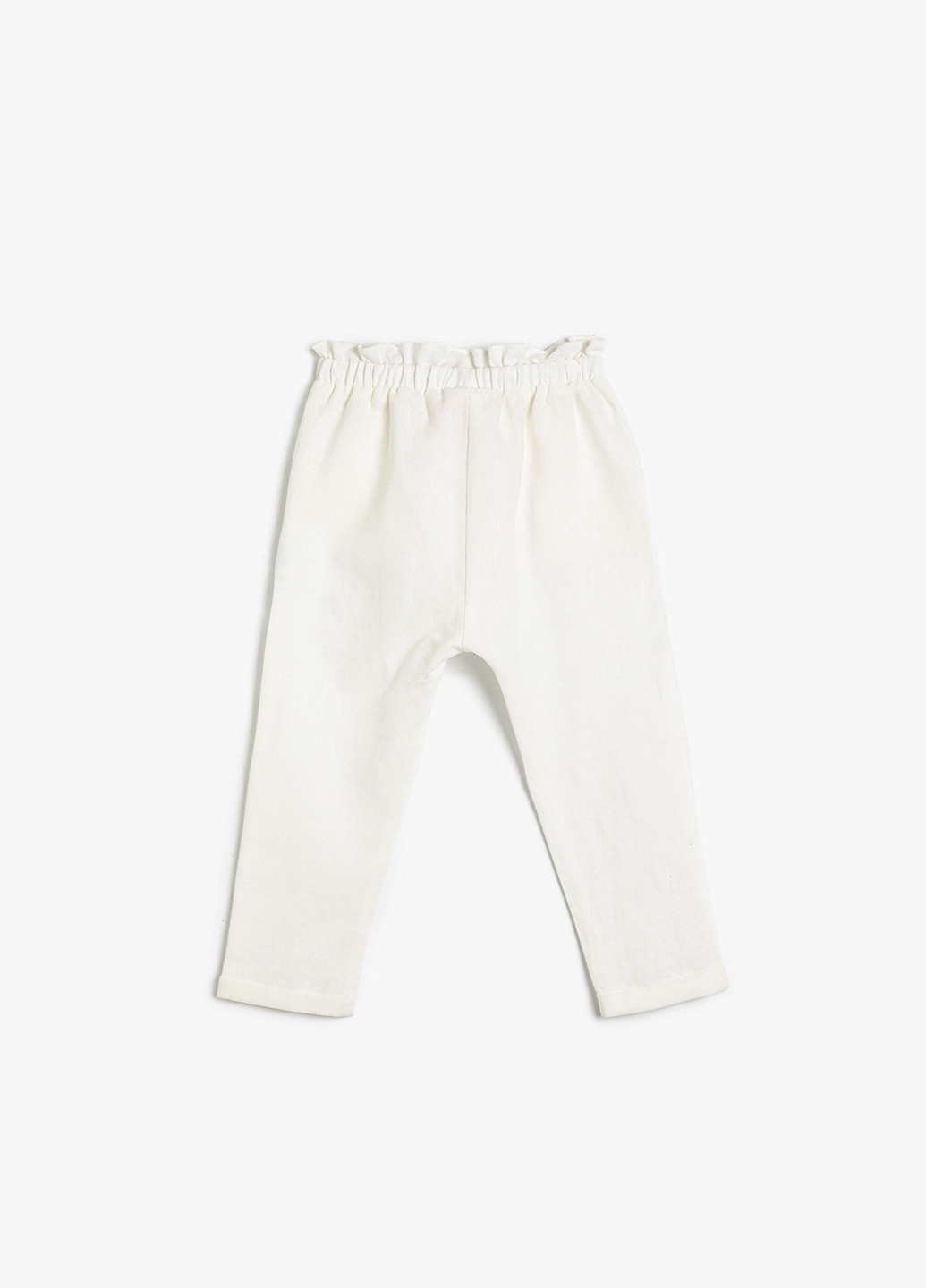 Белые кэжуал летние зауженные брюки KOTON