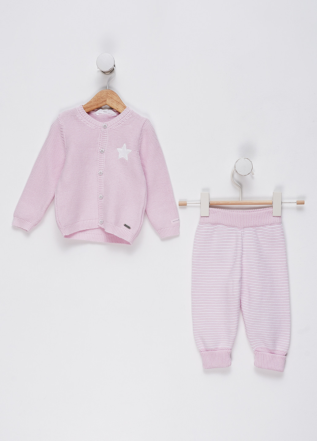 Рожевий демісезонний костюм (кофта, штани) брючний Bellybutton