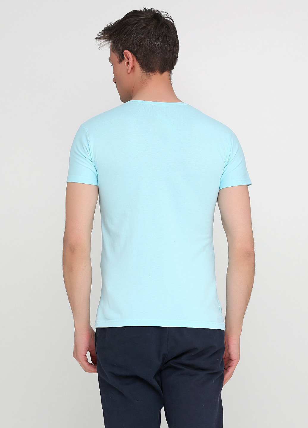 Светло-голубая футболка с коротким рукавом Dinersi