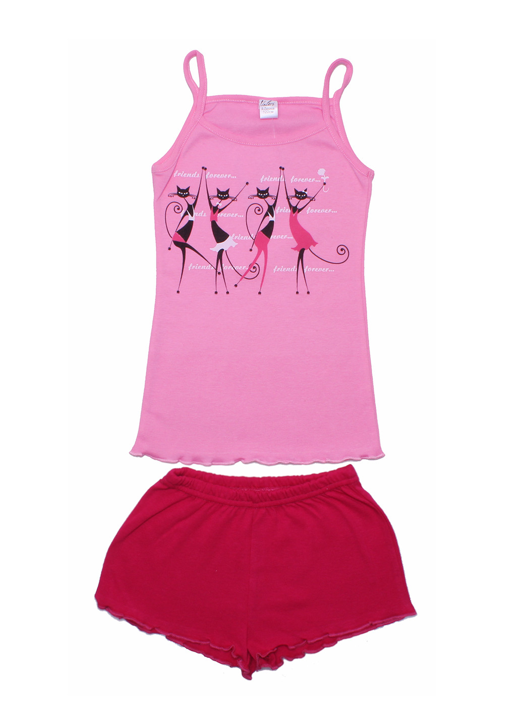 Рожевий літній комплект (майка, шорти) Валери-Текс