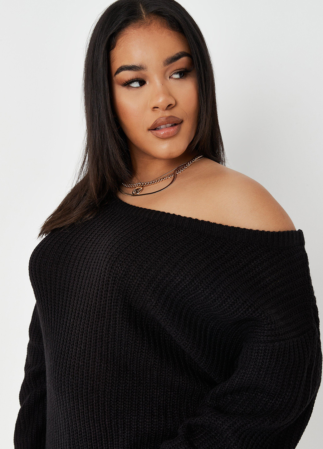 Чорна кежуал сукня сукня светр Missguided однотонна