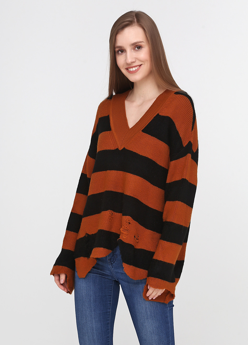 Коричневый демисезонный пуловер пуловер Only