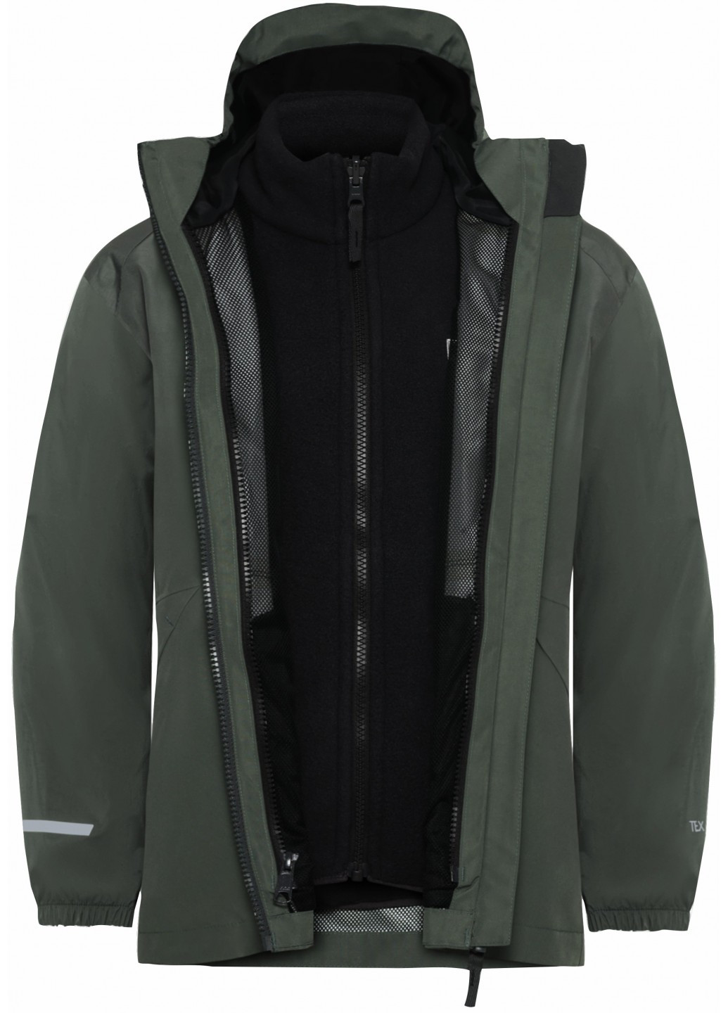 Оливковая (хаки) демисезонная куртка Jack Wolfskin ICELAND JKT K