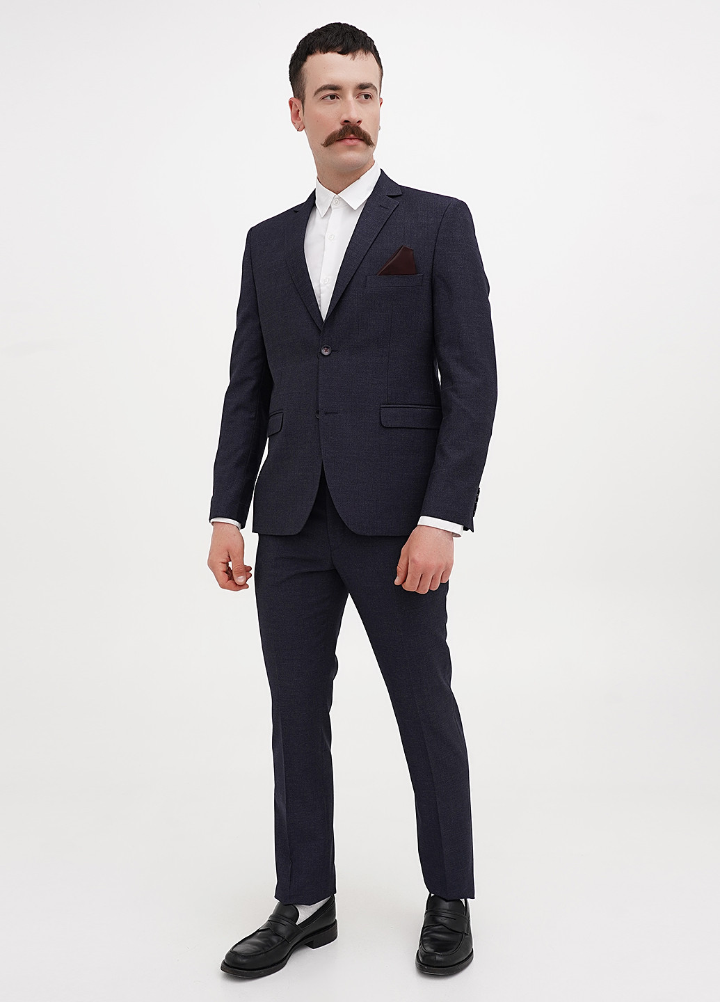 Синий демисезонный костюм (пиджак, брюки) брючный Federico Cavallini