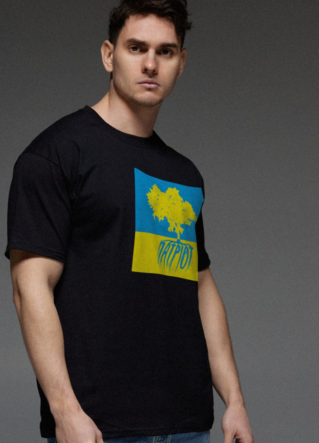 Чорна футболка чоловіча з коротким рукавом Aspirine