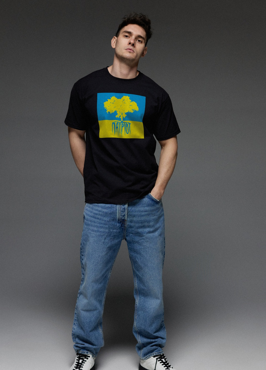 Чорна футболка чоловіча з коротким рукавом Aspirine