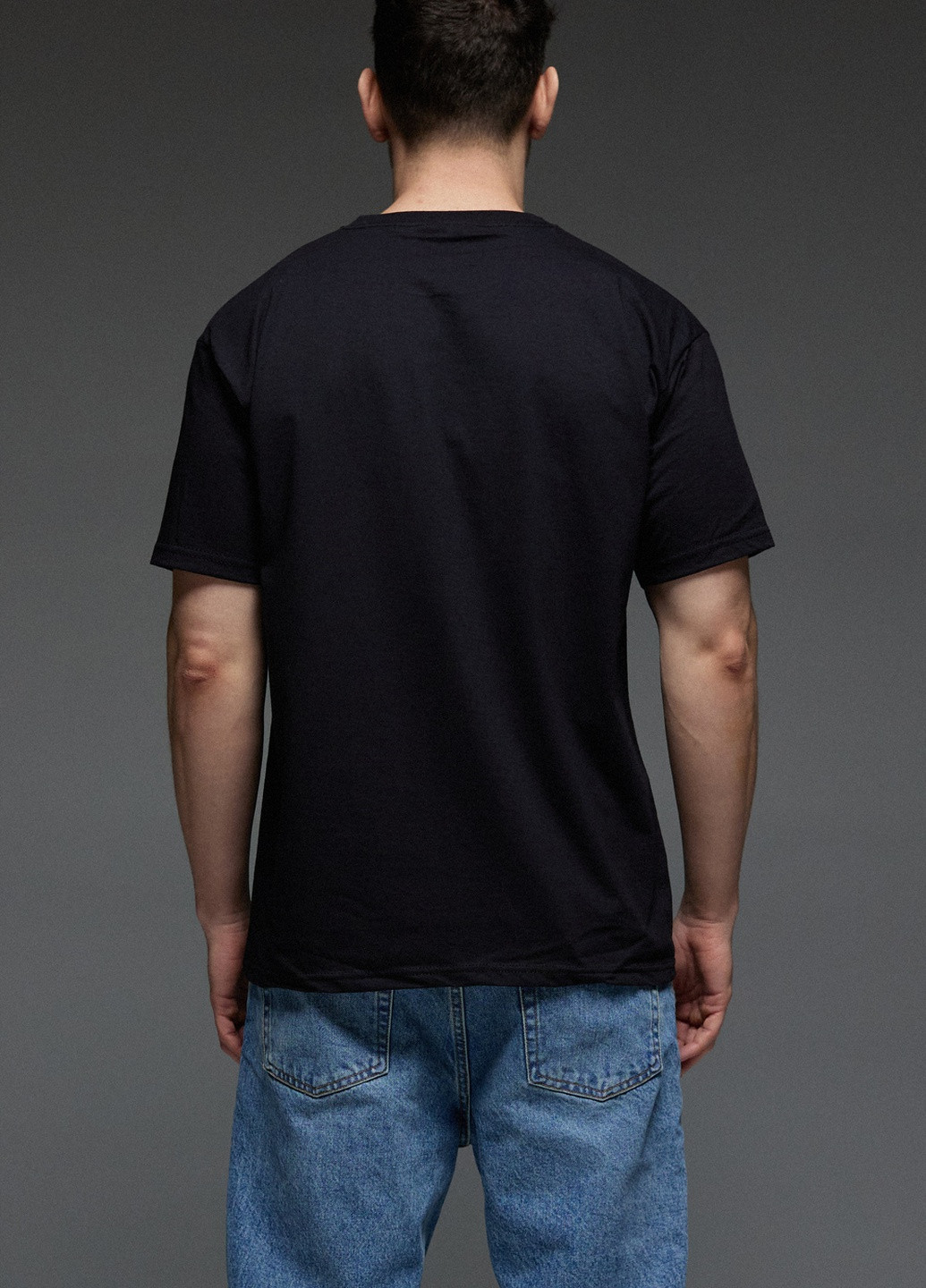 Чорна футболка чоловіча з коротким рукавом Aspirine