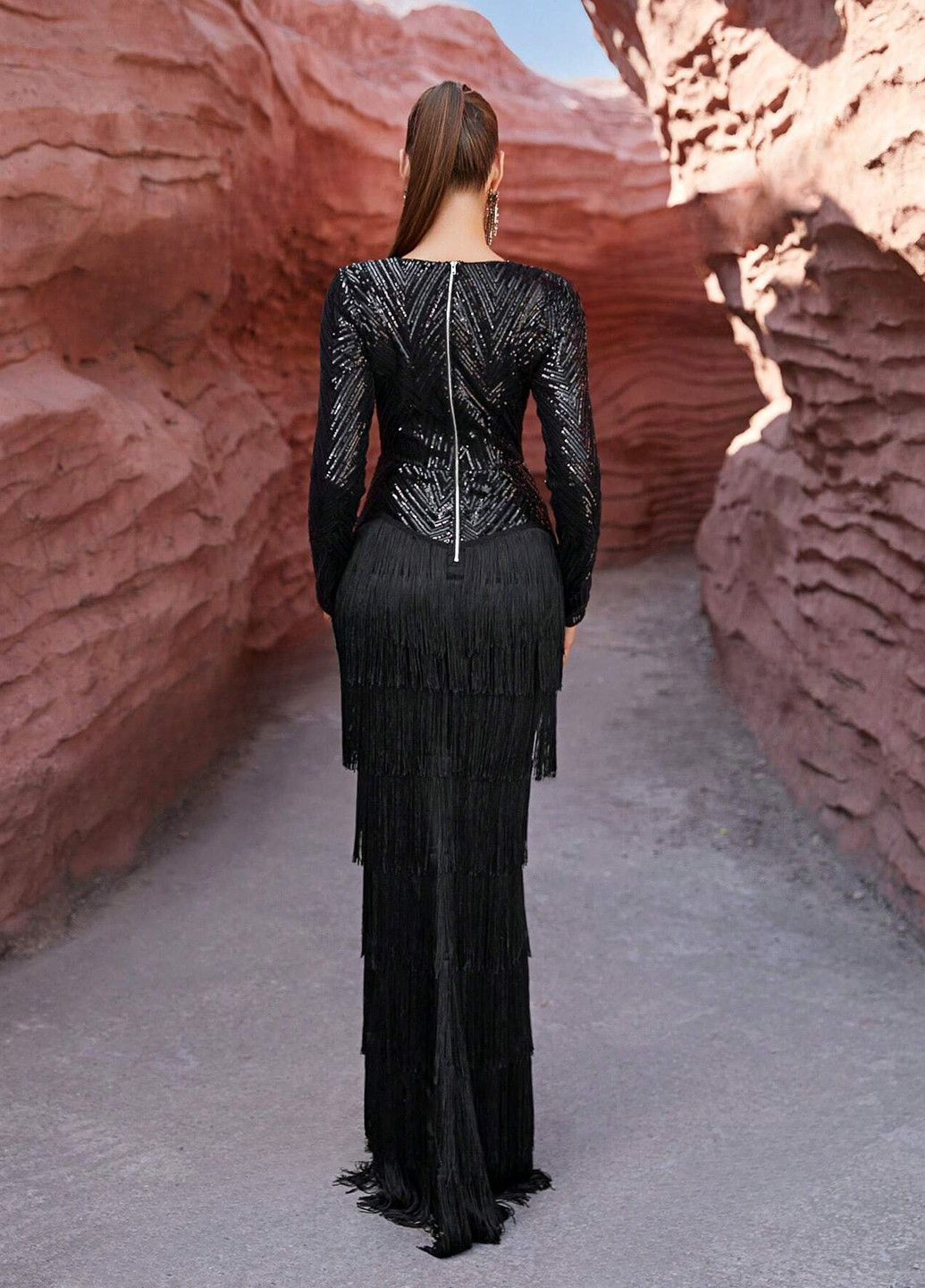 Чорна вечірня сукня SHEIN однотонна