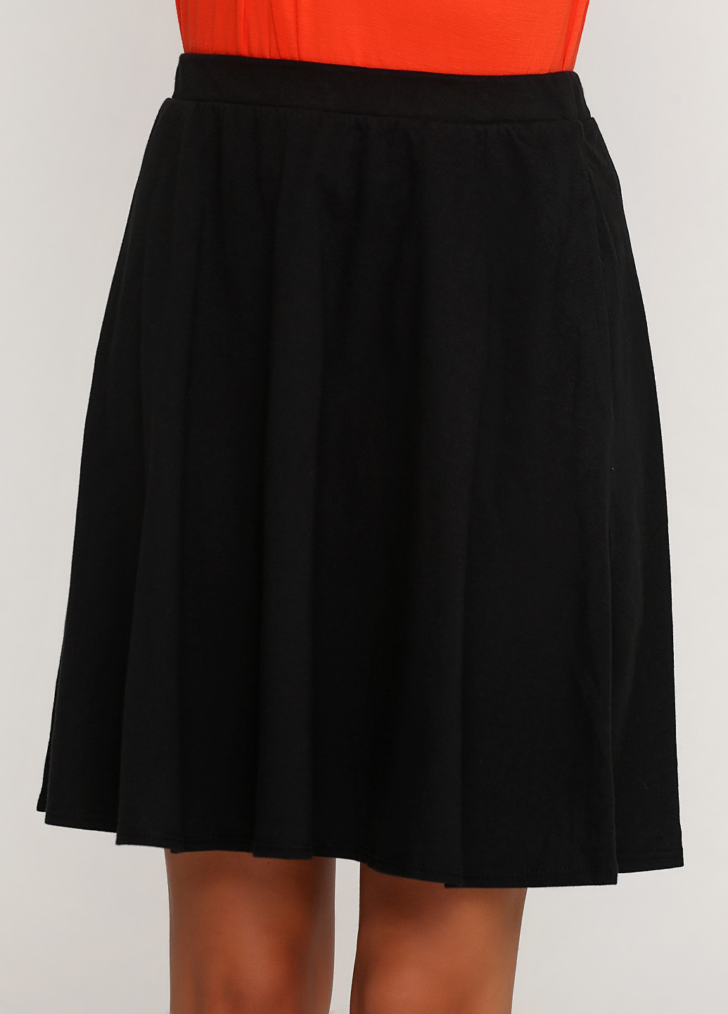 Черная кэжуал однотонная юбка Selected клешированная