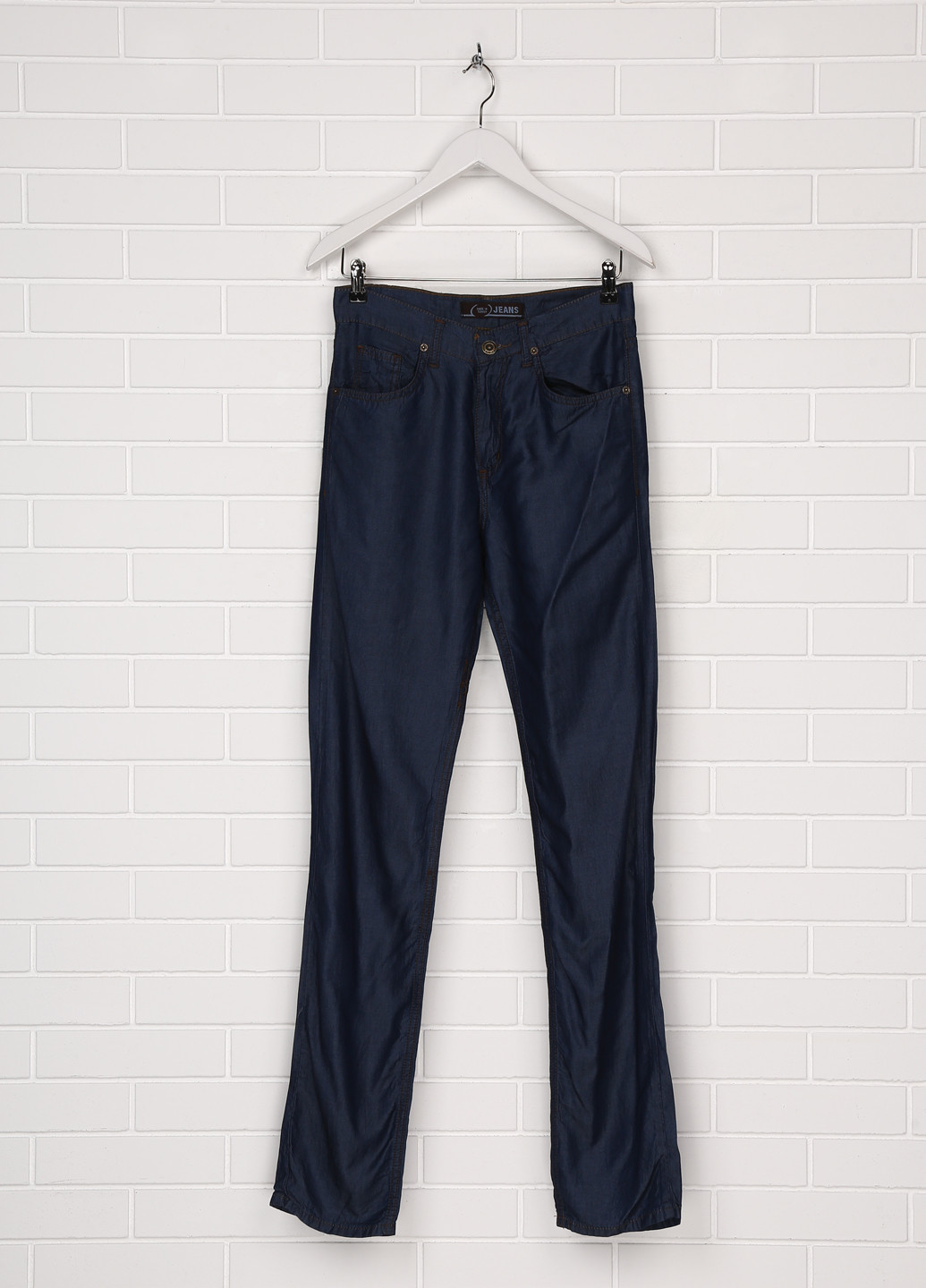 Синие летние прямые джинсы Freeland