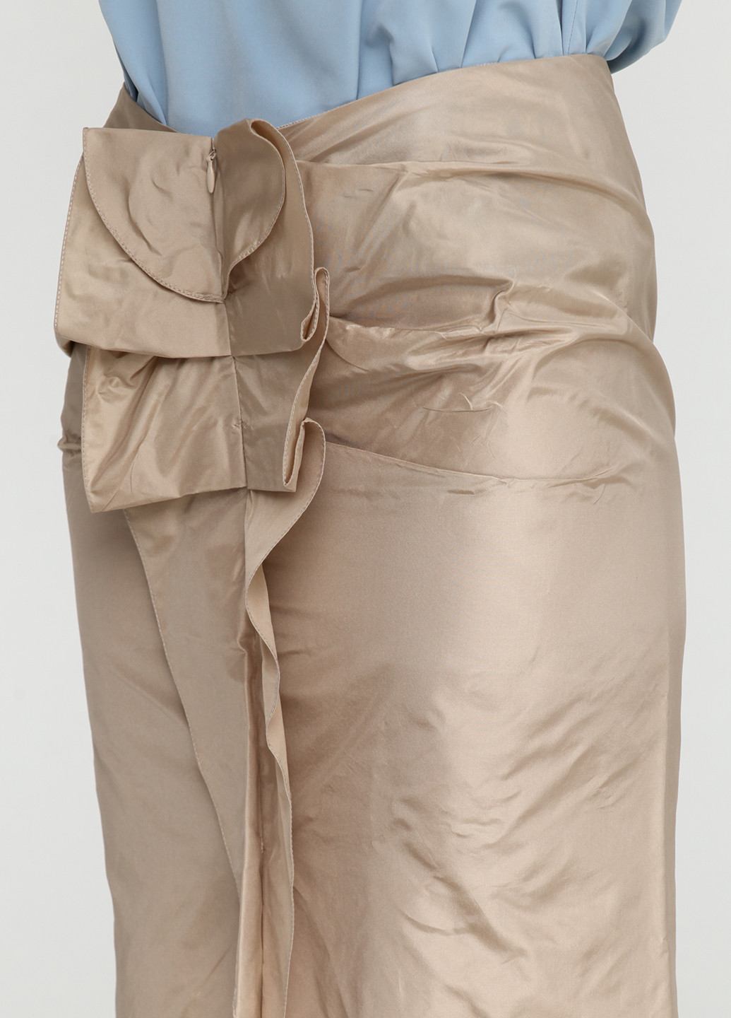 Бежевая кэжуал однотонная юбка Ralph Lauren миди