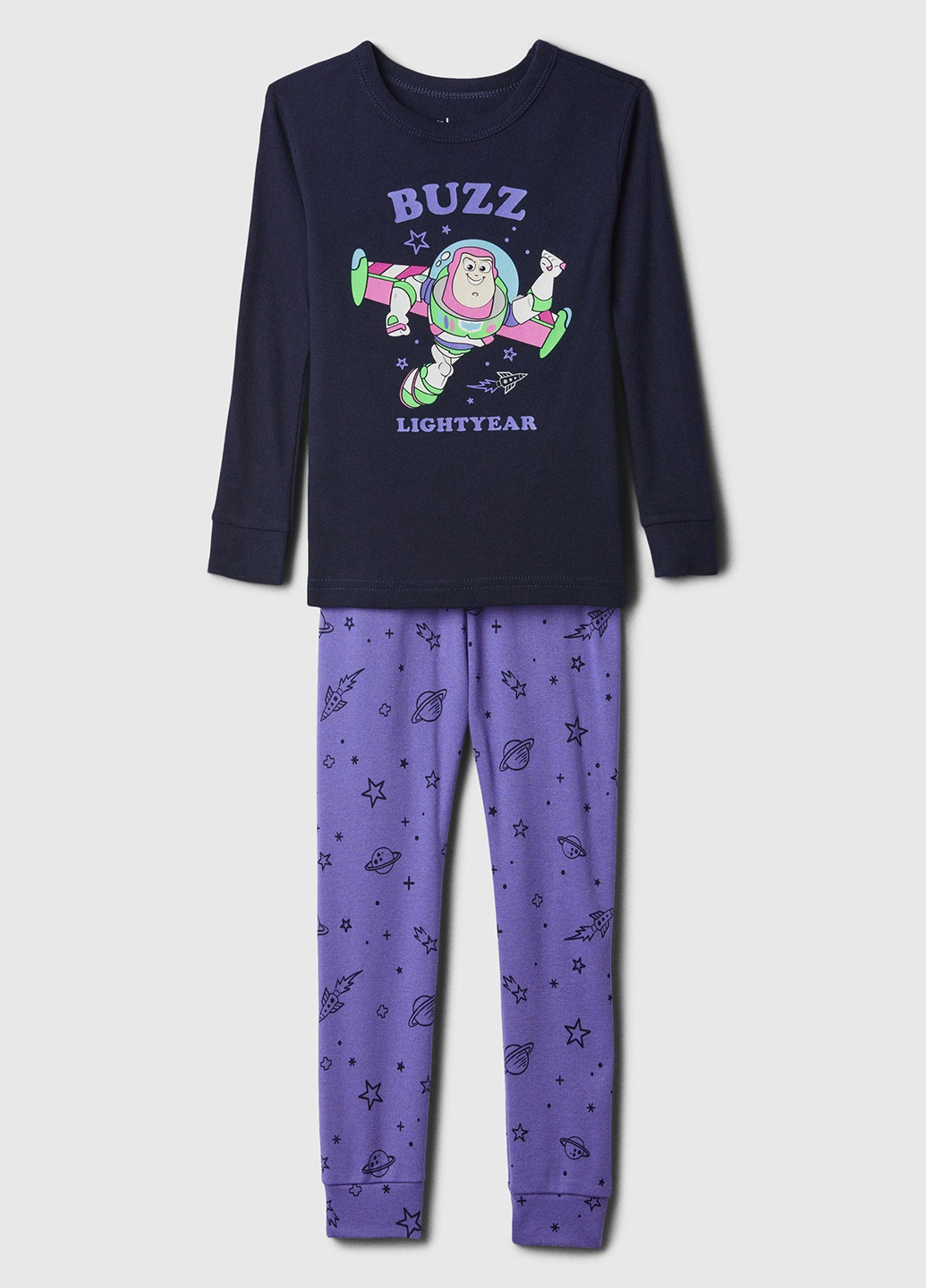 Фіолетова всесезон піжама (лонгслів, штани) лонгслів + брюки Gap