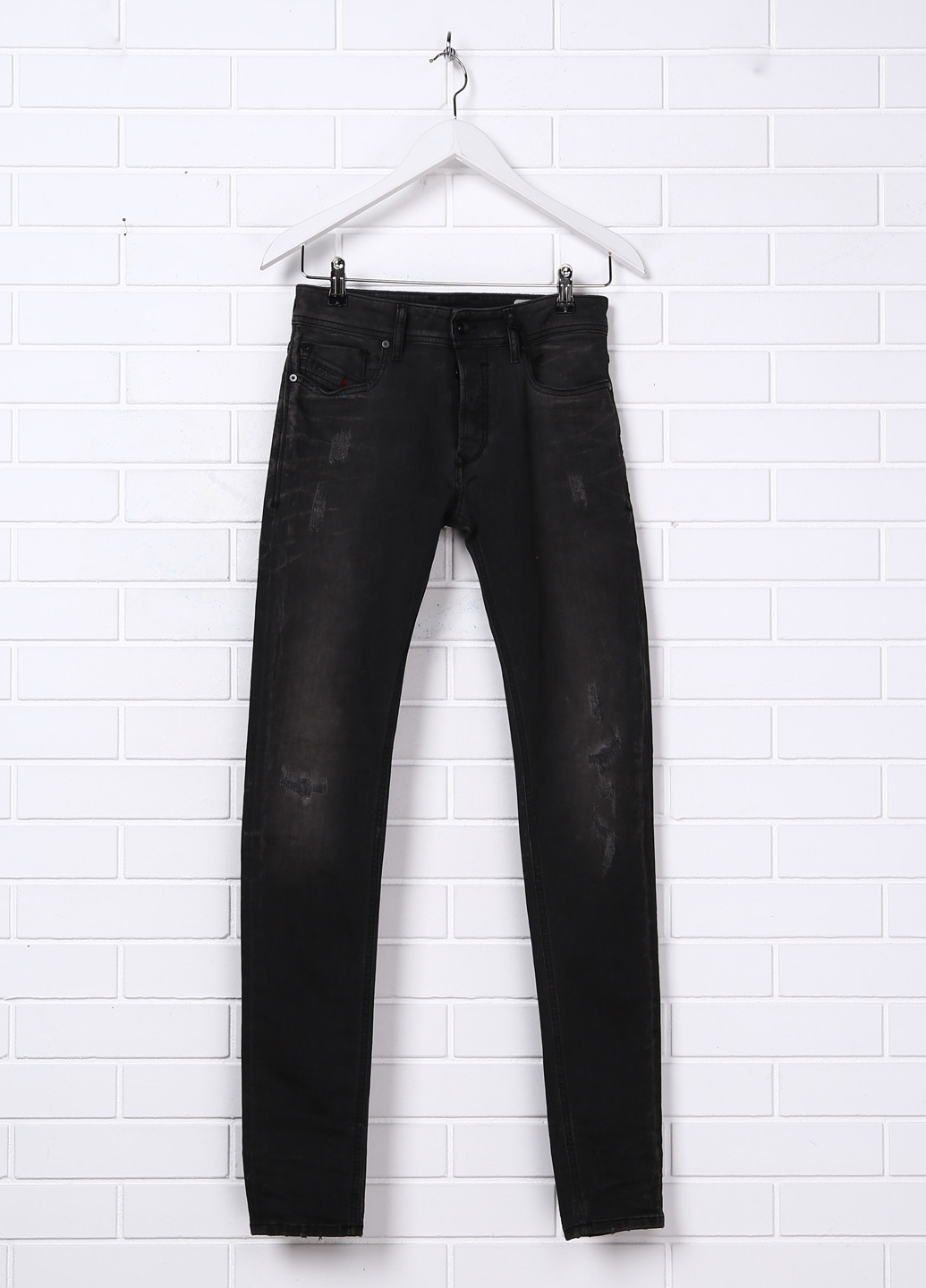 Темно-серые демисезонные зауженные джинсы Diesel