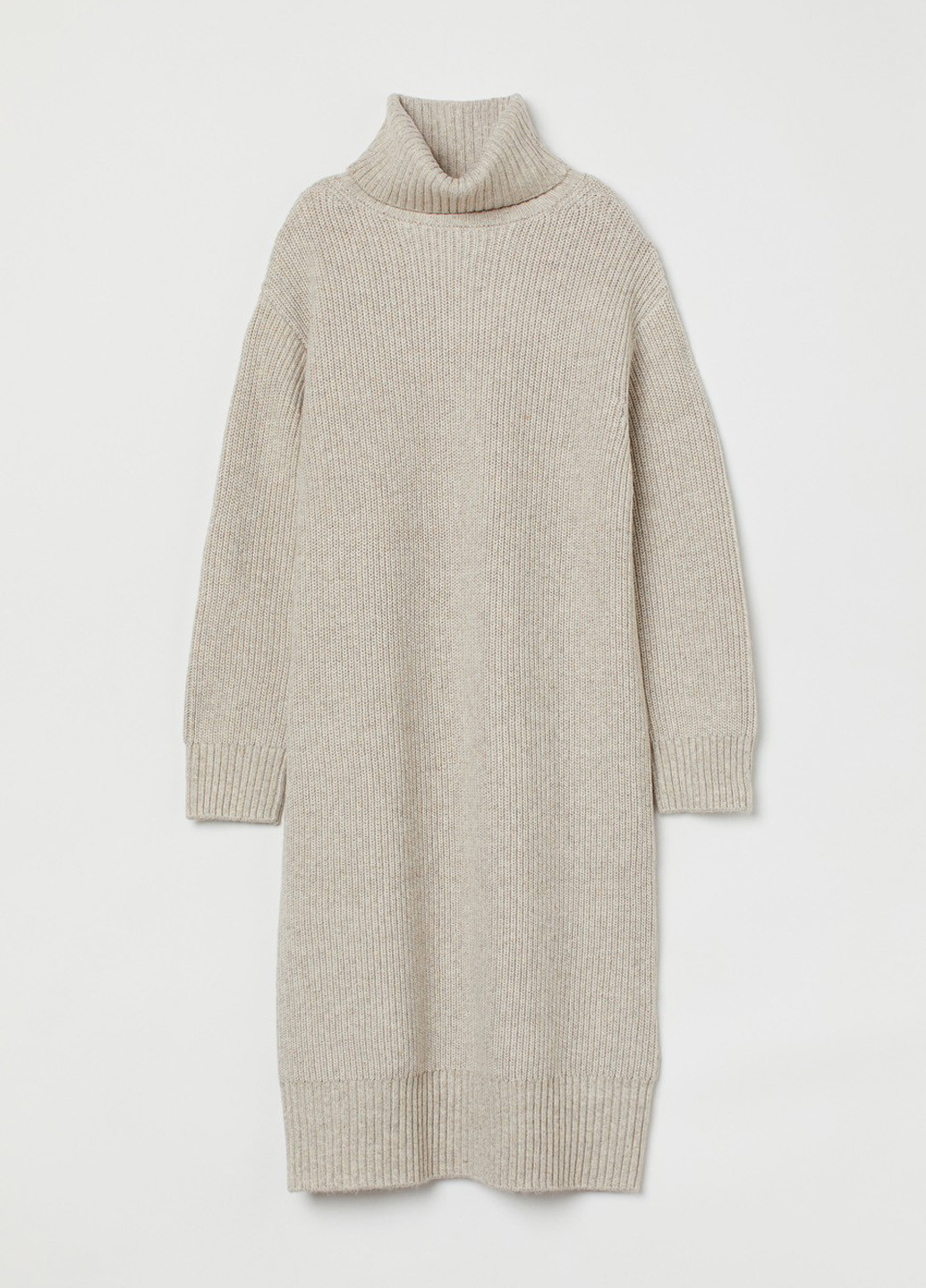 Світло-бежева кежуал сукня сукня светр H&M однотонна