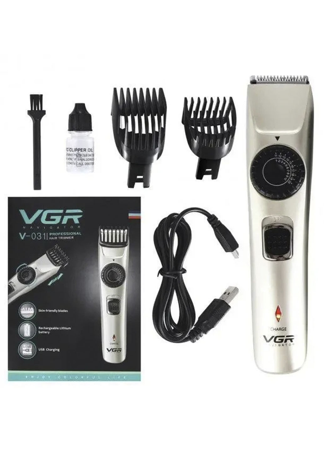 Машинка для стрижки V-031 беспроводная с регулировкой длины VGR (253103270)