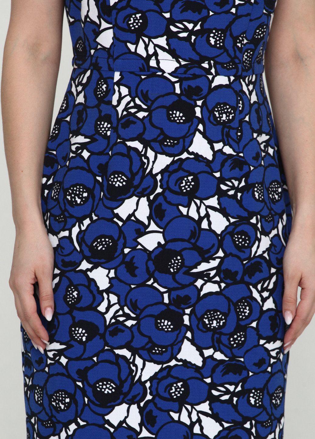 Темно-синя кежуал сукня, сукня футляр Talbots з абстрактним візерунком