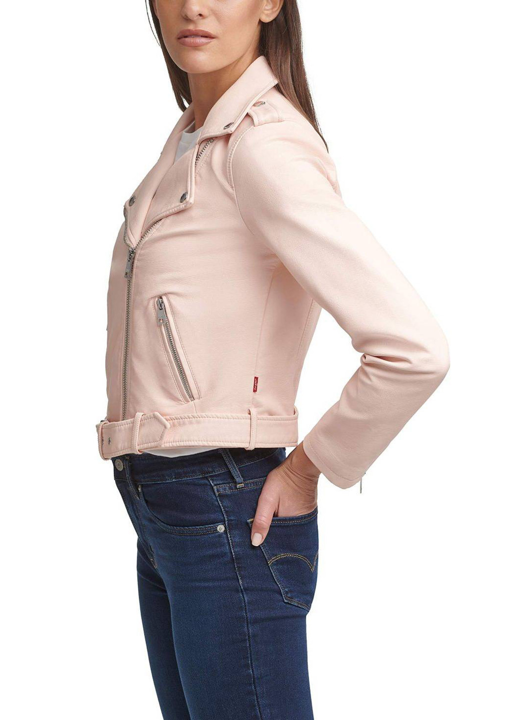 Розовая демисезонная куртка байкерская, косуха Levi's