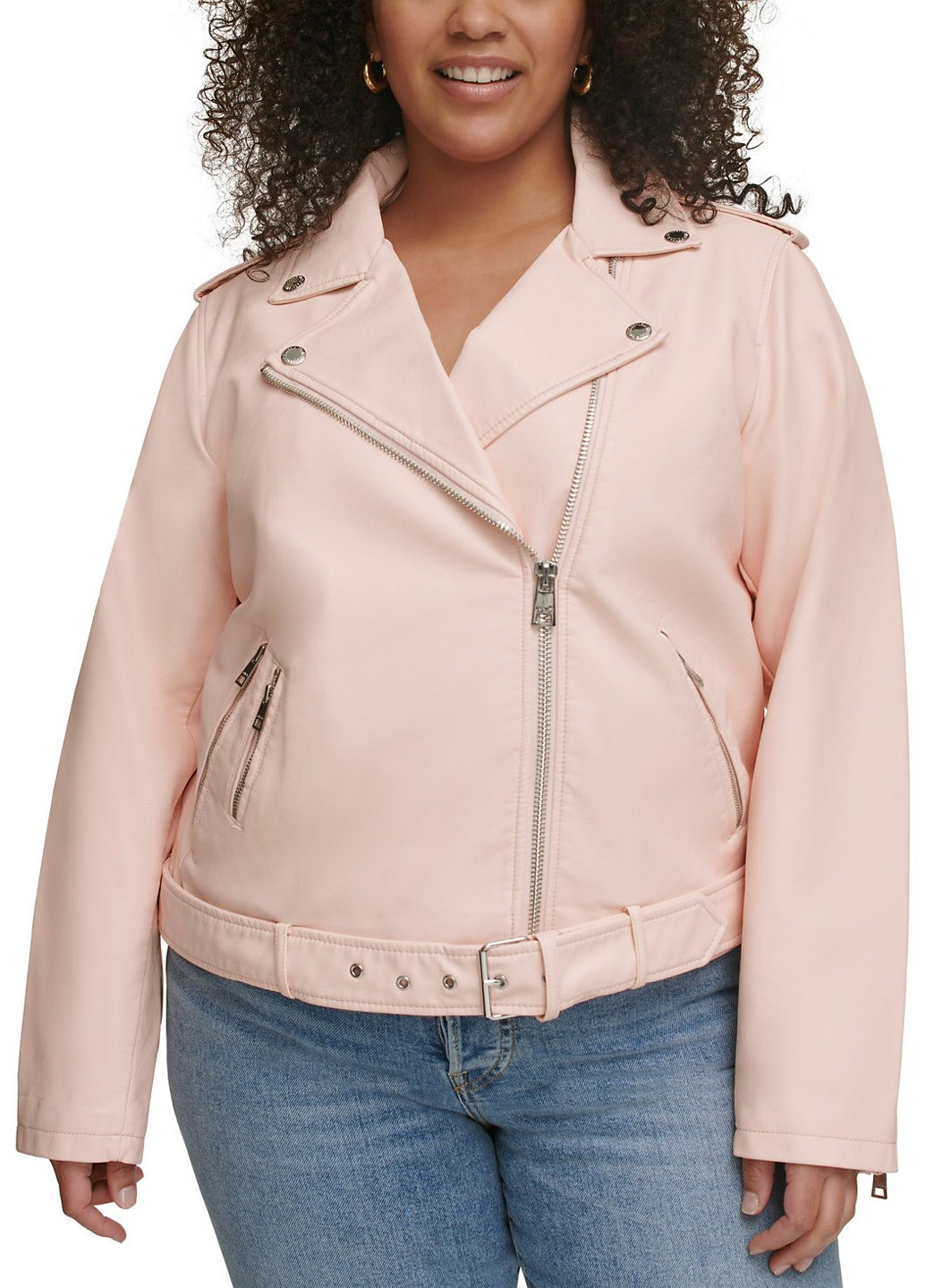 Розовая демисезонная куртка байкерская, косуха Levi's