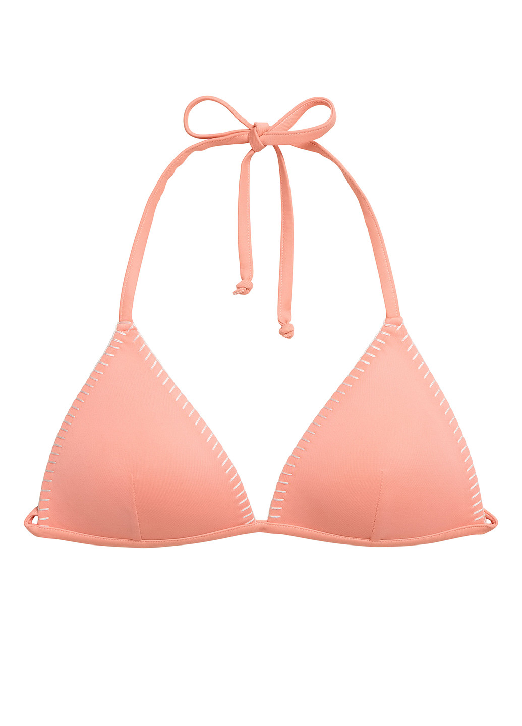 Купальный лиф H&M бикини однотонный розовый пляжный полиэстер