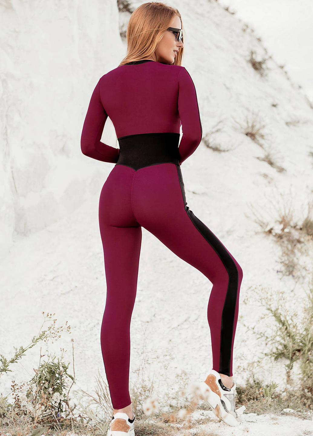 Комбинезон TOTALFIT комбинезон-брюки логотип бордовый спортивный полиамид, трикотаж