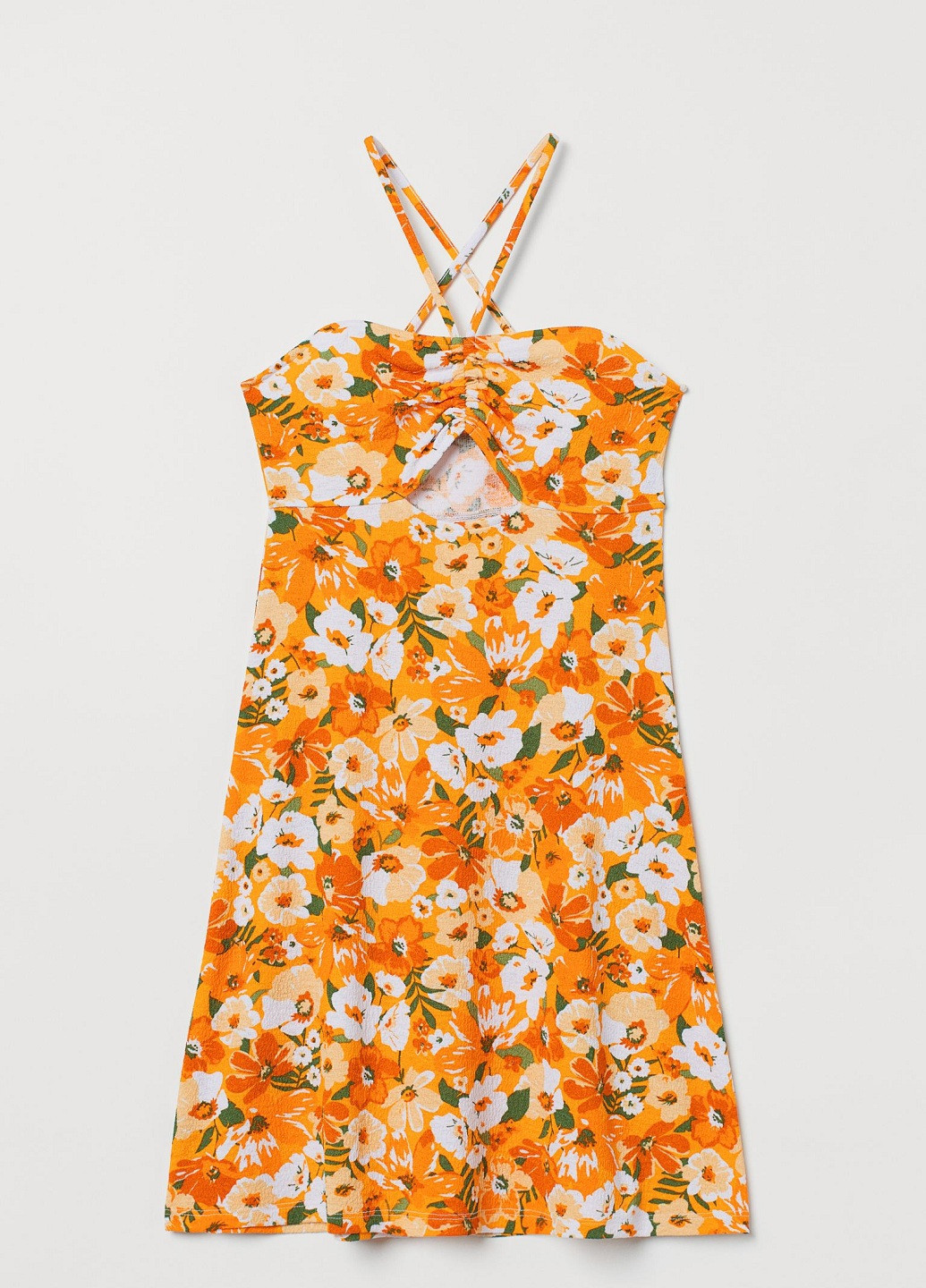 Жовтий кежуал сукня H&M з квітковим принтом