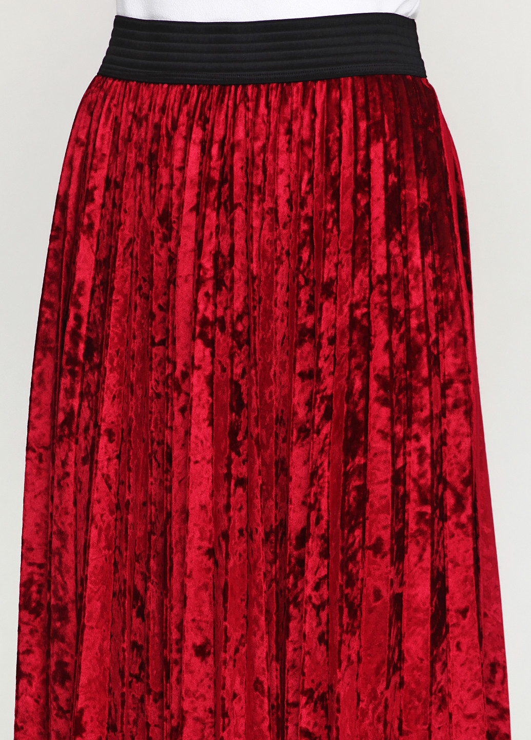 Бордовая кэжуал однотонная юбка Olivia