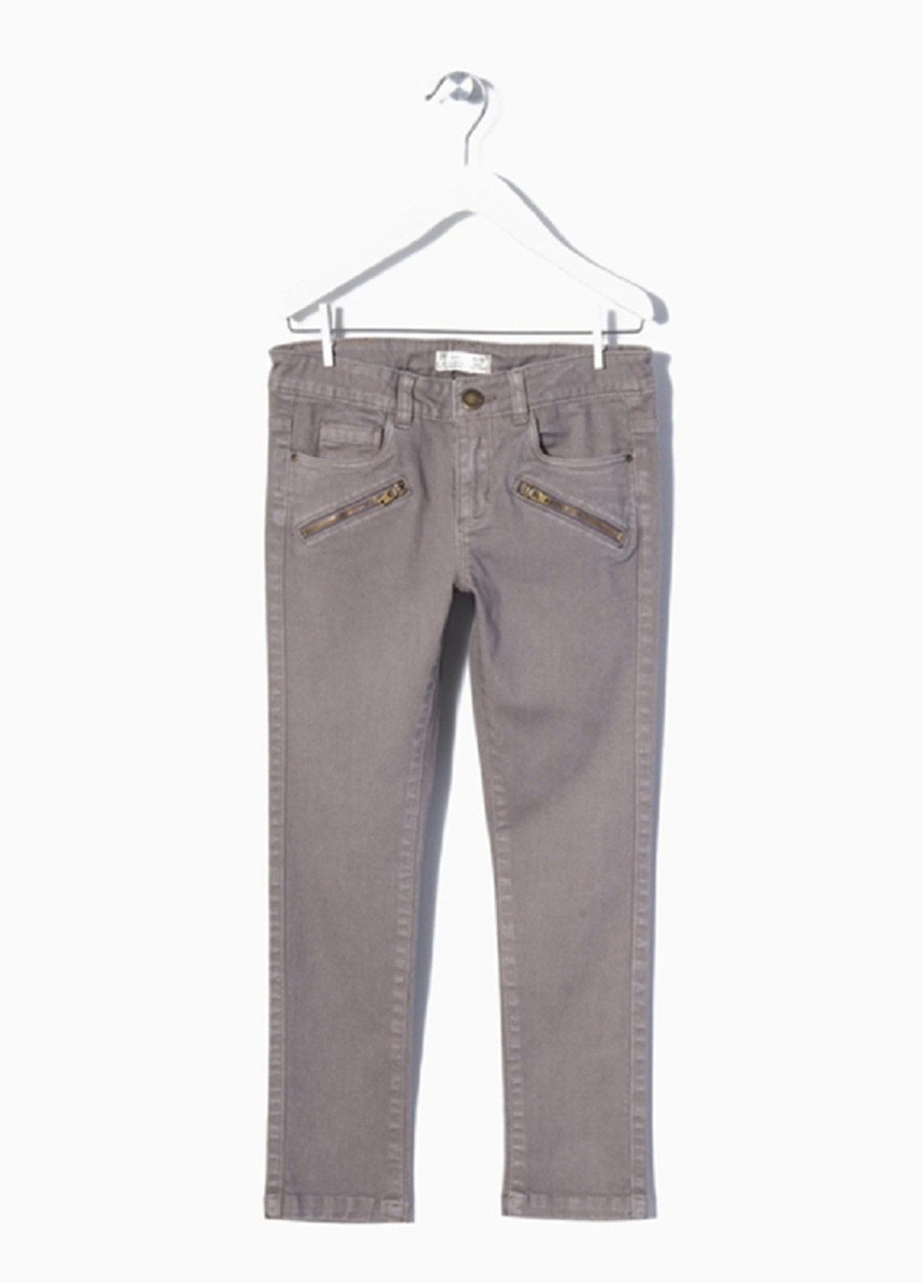 Бежевые кэжуал демисезонные со средней талией брюки Zippy