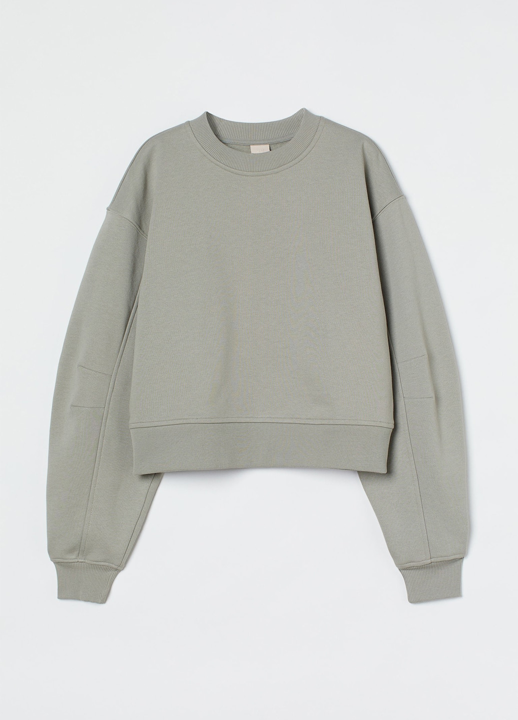 Серо-бежевый свитшот H&M однотонный без декора (369791777)