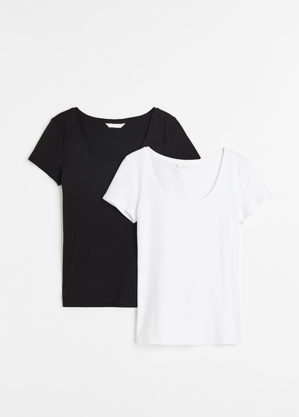 Черно-белая летняя футболка (2 шт.) H&M